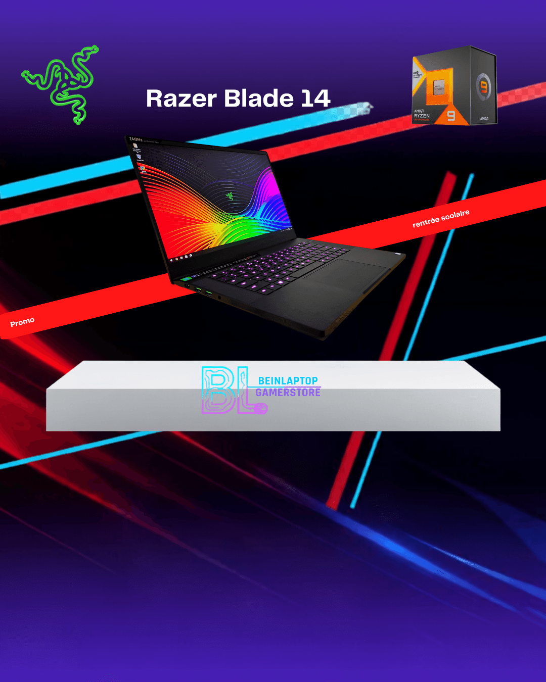 Razer Blade 14 — Ryzen 9 · RTX 3070 TI · 16 Go