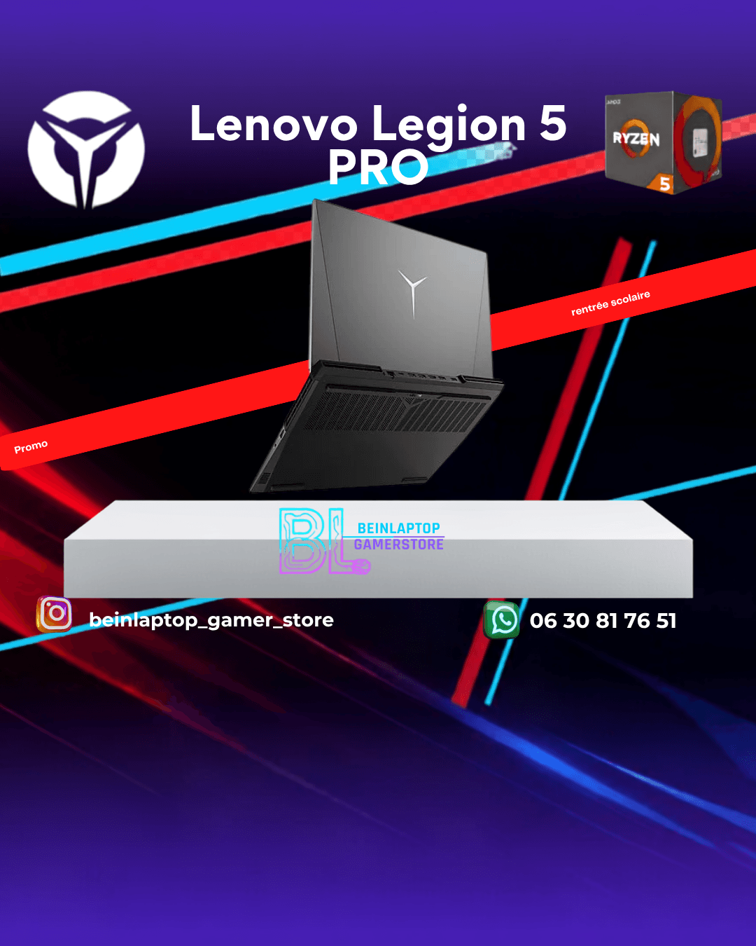 Lenovo Legion 5 Pro — Ryzen 5 · RTX 3060 · 16 Go