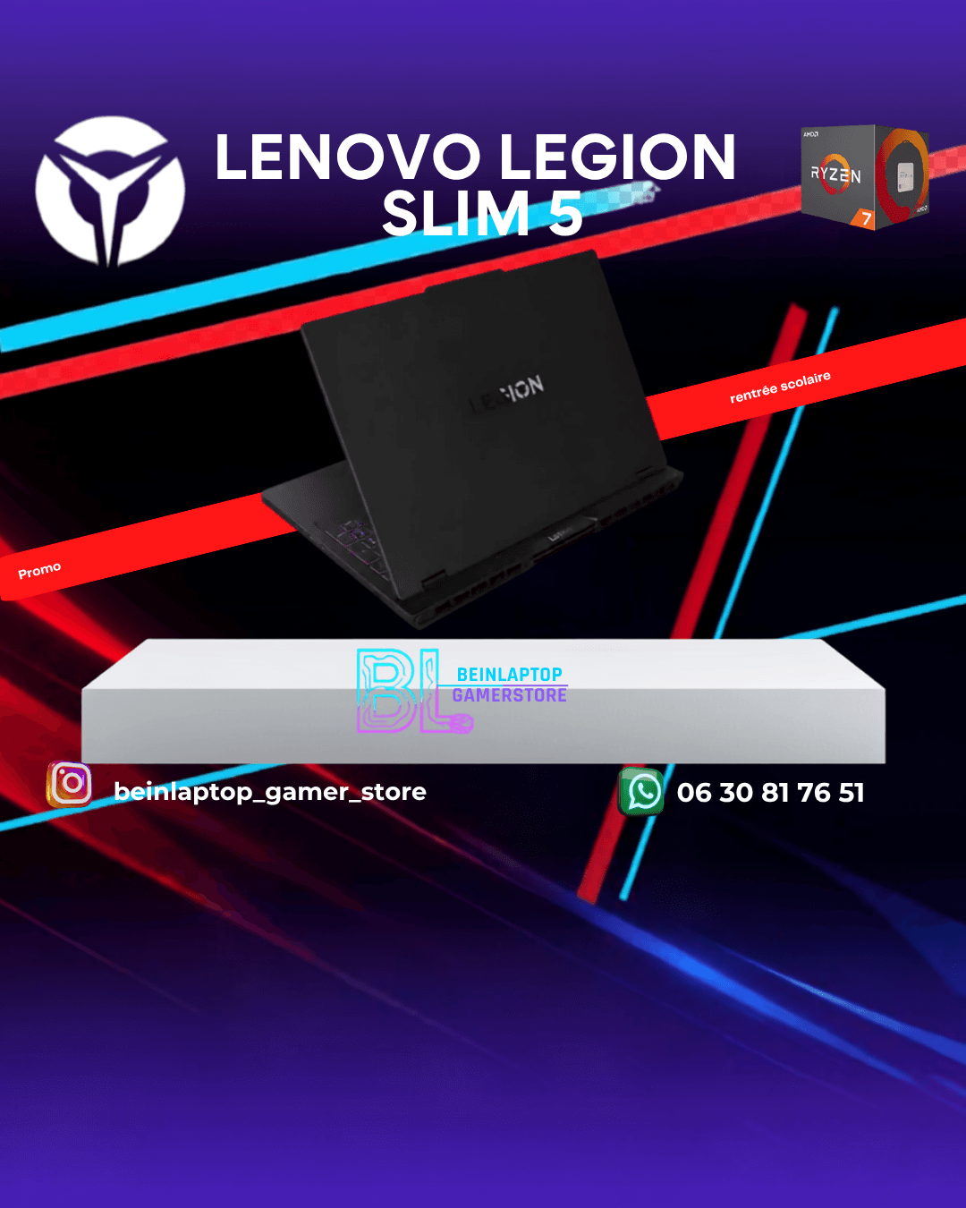 Lenovo Legion 5 — Ryzen 7 · RTX 5060 · 32 Go