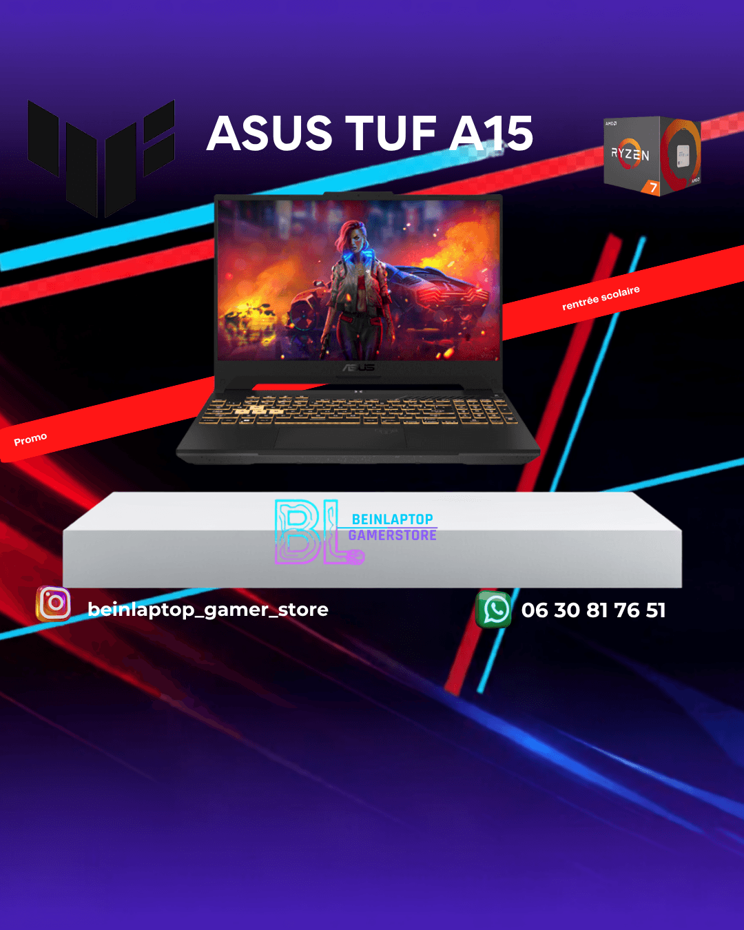 Asus TUF A15 — Ryzen 7 · RTX 3060 · 16 Go
