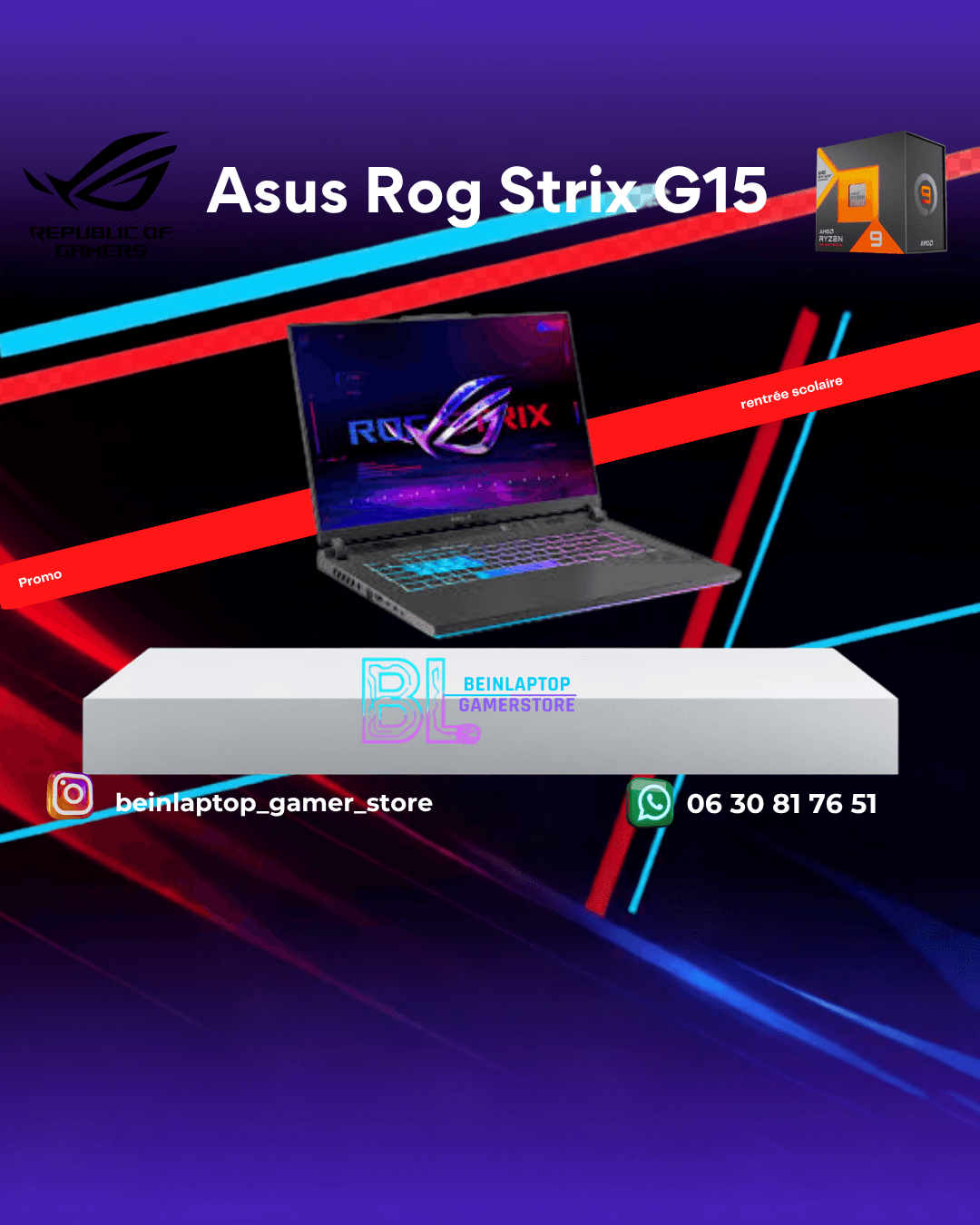 Asus Rog Strix G15 — Ryzen 9 · RTX 3060 · 16 Go